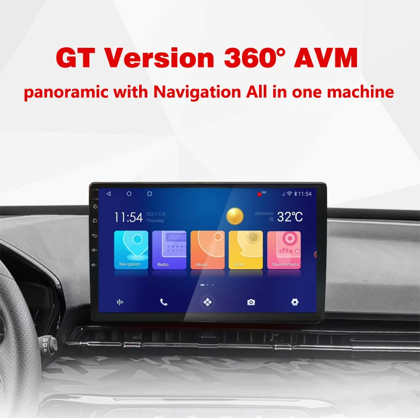 Wemaer Auto Elektronika Panorāmas Navigācija GPS 4GB+64GB 1080P 360 Putnu Apskatītu, 4 sānu Automašīnas Kameras, Toyota, Ford