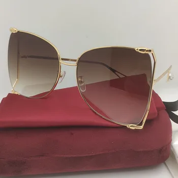 Laukums Liels Rāmis Modes Sakausējuma Saulesbrilles Sieviešu Vintage Zīmolu Dizainera Retro Futūristisks Zaļā Partija, Saules Brilles UV400