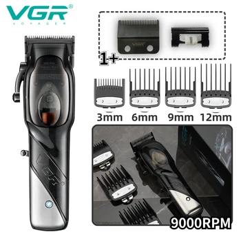 VGR Hair Clipper 9000 APGR. / min Profesionālo Matu Trimmeris DLC Pārklājumu Frizūras Mašīna Augstas Jaudas Magnētiskā Motora Trimmeris Vīriešiem V-002