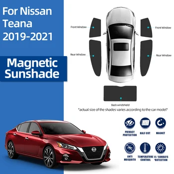 Priekš Nissan TEANA Altima L 34 2018-2023 Magnētisko Auto Saulessargs Sejsegu Priekšējā Vējstikla Rāmis Aizkars Aizmugures Sānu Bērnu Loga Saules Ēnā