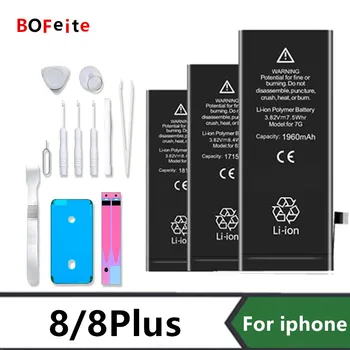 BoFeite Akumulators iPhone 8 8plus Nomaiņa Bateria Apple iPhone Akumulators ar Remonta Rīku Komplekts