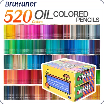 Brutfuner 520 Eļļas Krāsu Zīmuļi Profesionālo Zīmēšanas Zīmuļu Komplekts Zīmējumu Krāsošana Skolas Bērnu Mākslas Piederumi