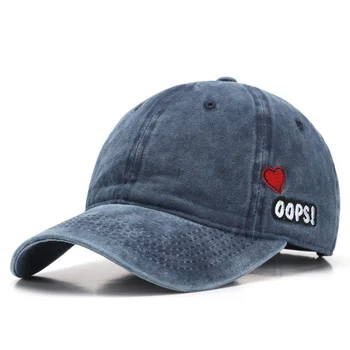 2023 Cepuri Sieviešu Vintage Mazgātas Vecā korejiešu Mīlestība Izšūti Klp Pavasara un Vasaras Vīriešu Sauļošanās Saulessargs Soft Top Beisbola cepure