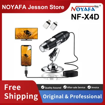 NOYAFA NF-X4D 1600X Mikroskopa Kamera 3 in1 Tips-C USB Pārnēsājamo Elektronisko Mikroskopu Lodēšanai LED Lupa Tālrunis Remonts