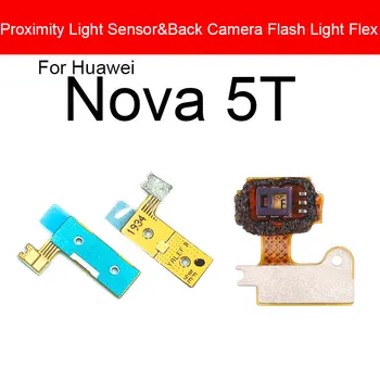 Tuvumā Gaismas Sensors Flex Kabelis Huawei Nova 5T Zibspuldzes Gaismas Attāluma Sensors Flex Aizmugures Kameru, Rezerves Daļas, Remonts