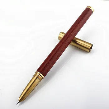 Jaunā Luksusa koka Fountain Pen Augstas Kvalitātes Metāla rakstīšana ar tinti, Pildspalvas Biroja Piederumi Skolas Piederumi