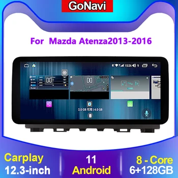 GoNavi par Mazda Atenza Android Auto Radio Stereo Uztvērējs 2 Din Auto Centrālā Multimediju Dvd Video Atskaņotājā Pieskarieties Ekrāna Carplay 5G