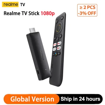 Globālo Versiju Realme Smart TV Stick 1080P 1GB 8GB ROKU Bluetooth 5.0 HDMI 1.4 Cortex A35 Google TV Stick Media Player