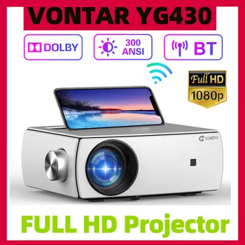 VONTAR Smart Android Projektoru Full HD atbalsts WiFi 1080P 2K 4K LED Video Mājas Kino 3D Projektoru Mini Projektoru