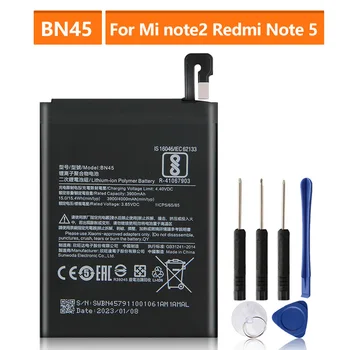 Rezerves Akumulatoru XiaomiRedmi 5. Piezīme Redrice Note5 BN45 Uzlādējams Akumulators 4000mAh