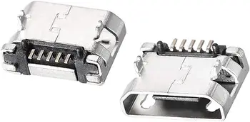 10 GAB. Micro USB Female Ligzda Savienotājs Ligzda, 5-Pin DIP 180 Grādu, Remonts Nomaiņa Adapteri