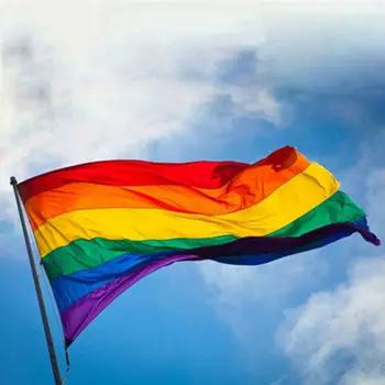 LGBT Varavīksnes Karogu, 6 Krāsas Varavīksnes Miera Karogi, Banneri Praidu LGBT Karogu, Lesbiešu Geju Karogu Stērste Mājas Dekoru 3 Izmēri