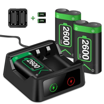 2gab 2600mAh Uzlādējams Akumulators Priekš Xbox Sērijas X S/Xbox One S X Kontrolieris USB Akumulatora Lādētājs Xbox Viens Piederumi