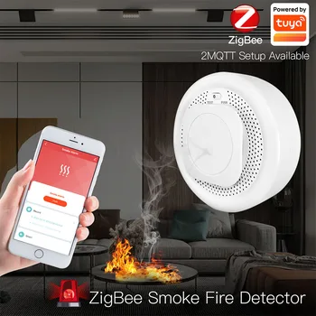 ZigBee Dūmu Ugunsgrēka Detektors Home Security Bezvadu Dūmu Detektoru Augstas Jutības Dūmu Detektoriem