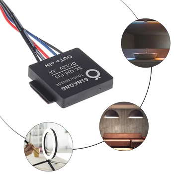LED Indukcijas Dimming Touch Switch DC 12V 3A Vannas istabas Spoguļa Slēdzis Touch Slēdzis, Bezpakāpju ātruma Sensoru/Dual Krāsu Temperatūra Dimming