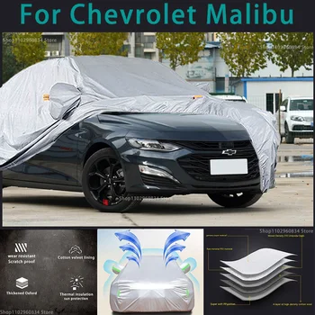 Par Chevrolet Malibu 210T Full Auto Pārsegi, Āra Saules uv aizsardzību, Putekļi, Lietus, Sniega Aizsardzības Auto seguma