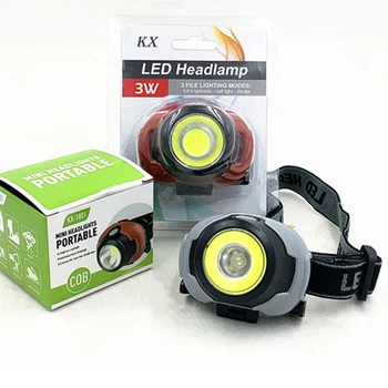 Portatīvo COB LED Lukturis Kempings Lukturu Nakts Zvejas Galvas Lukturis Mini Galvas Gaismas Galvas Lukturīti Izmantot 3*AAA Baterijas