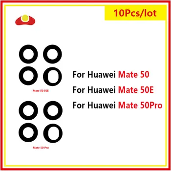 10Pcs Par Huawei Mate 50 / 50 Pro / 50.e punktu Atpakaļ, Atpakaļskata Kamera, Objektīvs, Stikla Vāks Ar Līmi, Uzlīmes Remonta Daļas