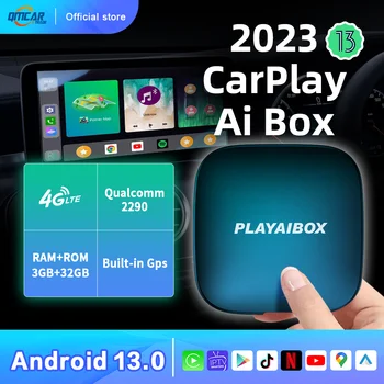 Carplay AI Box Android 13 Android Auto Bezvadu Automašīnas Inteliģenta Sistēma, Netflix Iptv Iebūvēts Gps 4G Lte Volvo Mazda, Toyota