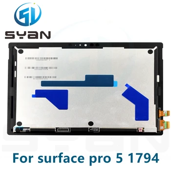 1796 Touch Stikla ar LCD ekrāns Microsoft Surface pro 5 12.3 collu Lcd Displejs Digitizer Montāža