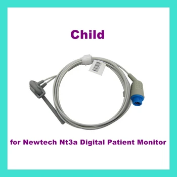 Bērnu Pirkstu Klipu Auss Klipsis Silikona Garš Kabelis Atkārtoti lietojami Spo2 Sensors Zondes Newtech Nt3a Digitālā Pacienta Monitors