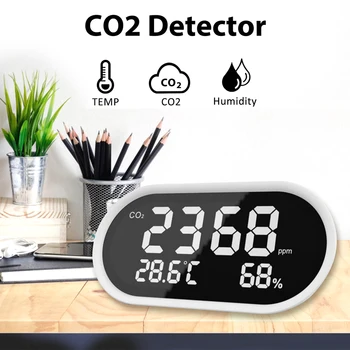 Co2 Mērītājs USB Co2 Sensors Monitors Gāzes Detektors Gāzes Analizators Mājas Gaisa Kvalitātes Mērītājs Oglekļa Dioksīda Signalizācijas Co2 Mērīšanas Ierīce