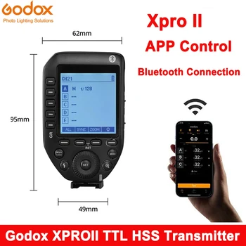 Godox XPro II XproII TTL HSS Bluetooth Bezvadu Zibspuldze, Trigeri 2.4 G Raidītājs ar LCD Ekrānu, vai Canon, Nikon, Sony, Olympus un Fuji Penta