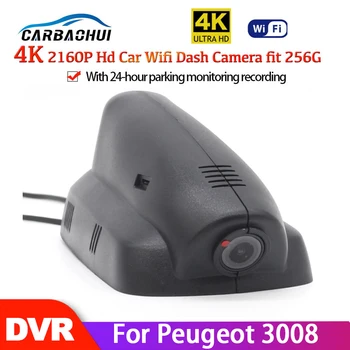 4K 2160P Auto Vadītāja Reģistratoru DVR Wifi Video Ieraksti Dash Cam Kameru Peugeot 3008 5008 2013 2014 2015 2016 2017 2018 2019