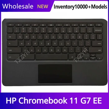 Jaunu Oriģinālu HP Chromebook 11 G7 EE G8 EE Klēpjdatoru LCD aizmugurējā vāciņa Priekšējo Bezel Palmrest tastatūras Apakšā Lietu A B C D Apvalks