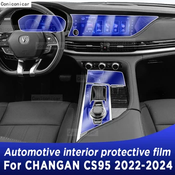 Par CHANGAN CS95 2022-2024 Centra Konsole Rīku Panelī Ekrāna TPU Automašīnas salona Aizsardzības Plēves Anti-Scratch Remonts Uzlīme