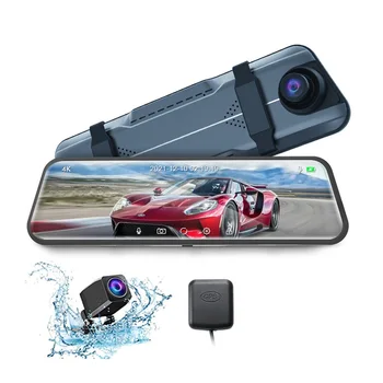 Aoedi AD882 9.66 Collu Touch Screen Auto Spoguļi Dual Dash Cam Priekšā un Aizmugurē 4K Dashcam DVR Kamera