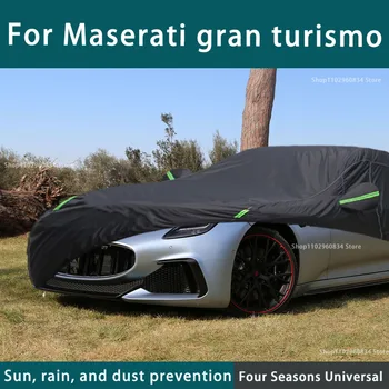 Par Maserati Gran Turismo 210T Pilnu Auto Pārsegi, Āra Saules Uv Aizsardzību, Putekļi, Lietus, Sniega Aizsardzības Auto Segtu Auto Melns Segt