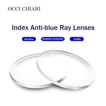 Anti-zilā Vienotu Redzējumu Sveķu Lēcas, Asfēriskie Lēcu, lai Tuvredzība Hyperopia Recepšu Brilles UV400 Optisko Objektīvu Pielāgota