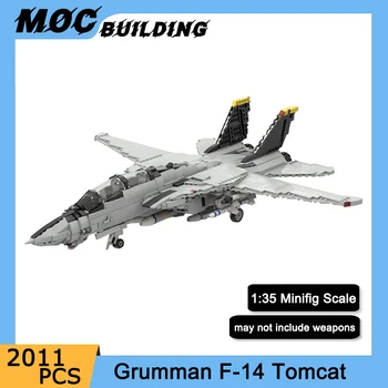 Mūsdienu Militāro Cīnītājs KM Celtniecības Bloku Grumman F-14 Tomcat Gaisa kuģa Modeli 1/35 Minifig Mēroga Ķieģeļi Rotaļlietas Bērniem Ziemassvētku Dāvanu