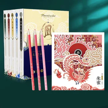 Andstal Phoenixcolor 50/100 Krāsainu Zīmuļi Ķīniešu Stilā Eļļas Krāsu Zīmuļi Profesionālai Dāvanu Kastē Zīmējumu Krāsošana Mākslas Piederumi