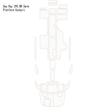 Sea Ray 290 BR Peldt Platformu, Kabīnes Pamatni Laivu EVA Putu Mākslīgās Tīkkoka Klāja Grīdas Paklājs