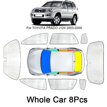 Auto Saulessargi UV Aizsardzība Vāks Toyota Prado J150 2004-2025 Logu Aizkaru Saules Ēnā Sejsegu Vējstikla Iekšējā Piederumu