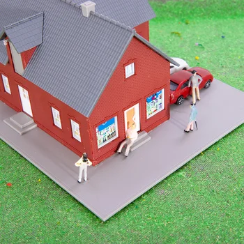 HO Mēroga Miniatūras Ēkas Sapulcējušies Rotaļlietu 1:87 Dzelzceļa Veikals Modelis Diy Smilšu Galda, Skatuves Izkārtojums Materiāliem Diorāma Komplekti