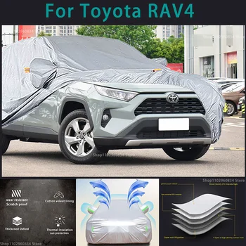 Toyota RAV4 210T Pilnu Auto Pārsegi, Āra Saules uv aizsardzību, Putekļi, Lietus, Sniega Aizsardzības Anti-krusa auto segtu Auto vāciņu