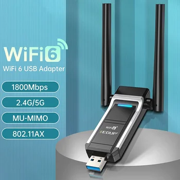 EDUP AX1800M USB WIFI 6 Adapteris 802.11 Ax PC, USB 3.0, Wifi Dongle 5 GHz/2.4 GHz Augstas Iegūt Bezvadu Tīkla Adapteris