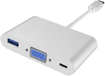 USB C-VGA Adapteri,Rumbas C Tipa PD Thunderbolt 3 Ostas iPad Pro, MacBook Pro Retina, Gaisa utt., lai VGA Monitoru, Projektoru un Vairāk