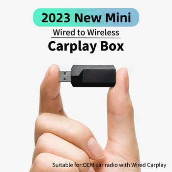 2023 Jaunu Vadu Bezvadu CarPlay Adapteris, USB Plug and Play Bezvadu CarPlay Dongle Smart Box Apple iphone Ātru Savienojumu