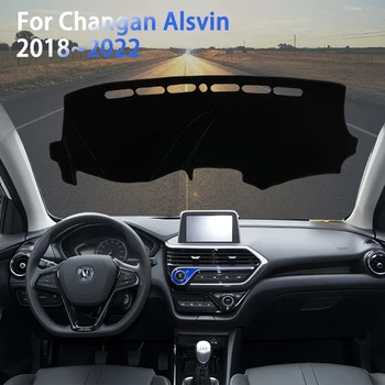 Paneļa Vāciņu Dash Mat Pad Pasūtījuma par Changan Alsvin 2018~2022 2019 Anti-UV Sejsegu Saulessargs Automašīnas salona Ciļņi Piederumi