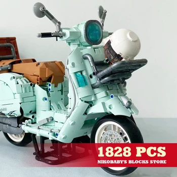 1828PCS Klasisko Motociklu, Celtniecības Bloki, Motociklu Tehnoloģiju KM Ķieģeļi Modelis Bērniem Puzzle Rotaļlietas, Dāvanas Bērniem, Pieaugušiem Zēniem