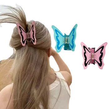 Modes Acetāts Butterfly Matu Talkā Dzīvnieku Vannas Kosmētiku Klipu Hairgrip Matadatu Barrettes Matu Spraudes Sieviešu Matu Aksesuāri
