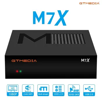 GTMEDIA M7X DVB-S2 SKS/IKS/CS/M3U VCM/ACM Dvīņu Melodija TV Uztvērējs Iebūvēts 2.4 G WIFI Moduļa Multi-Plūsma DLNA Media Atskaņotājs