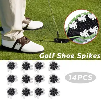 14pcs Golfa Tapas Gumijas Materiāls, neslīdoša Savukārt Spike Golfa Piederumi Aids Spike Golfa Mācību Apavi Ātri Īss I3Z1
