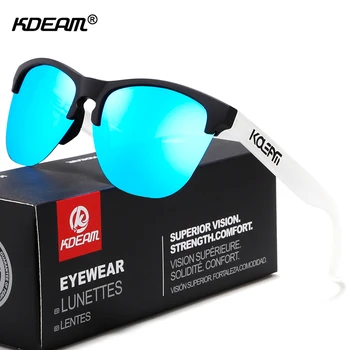 KDEAM Laimīgs TR90 Polarizētās Saulesbrilles, Dzīves Sportā Vīriešiem, Saules Brilles Anti-Glare Elastīgs Rāmis Āra Aizsargbrilles Ar Lodziņu