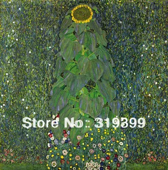 Gustava Klimta Eļļas Glezna reprodukcijas uz Linu Audekla,Saulespuķu,Bezmaksas DHL vai FeDex piegāde,Roku darbs,Muzejs Kvalitāti