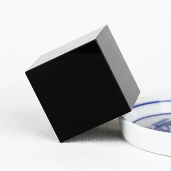 8cm Dabas Black Obsidian Kvarca Kristāls Cube Kristāla, Akmens Pulēta Paraugu Minerālu Dziedinošo Akmens Mājas Apdare 1gb
